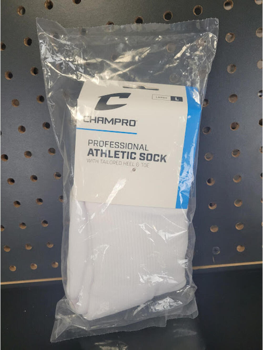 Champro Professional Athletic Socks Size Large - White